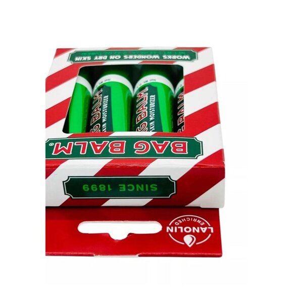 Bag Balm Christmas 4 Pack Vermont Original Skin Moisturizer Hands Lips Feet Gift - Picture 7 of 12